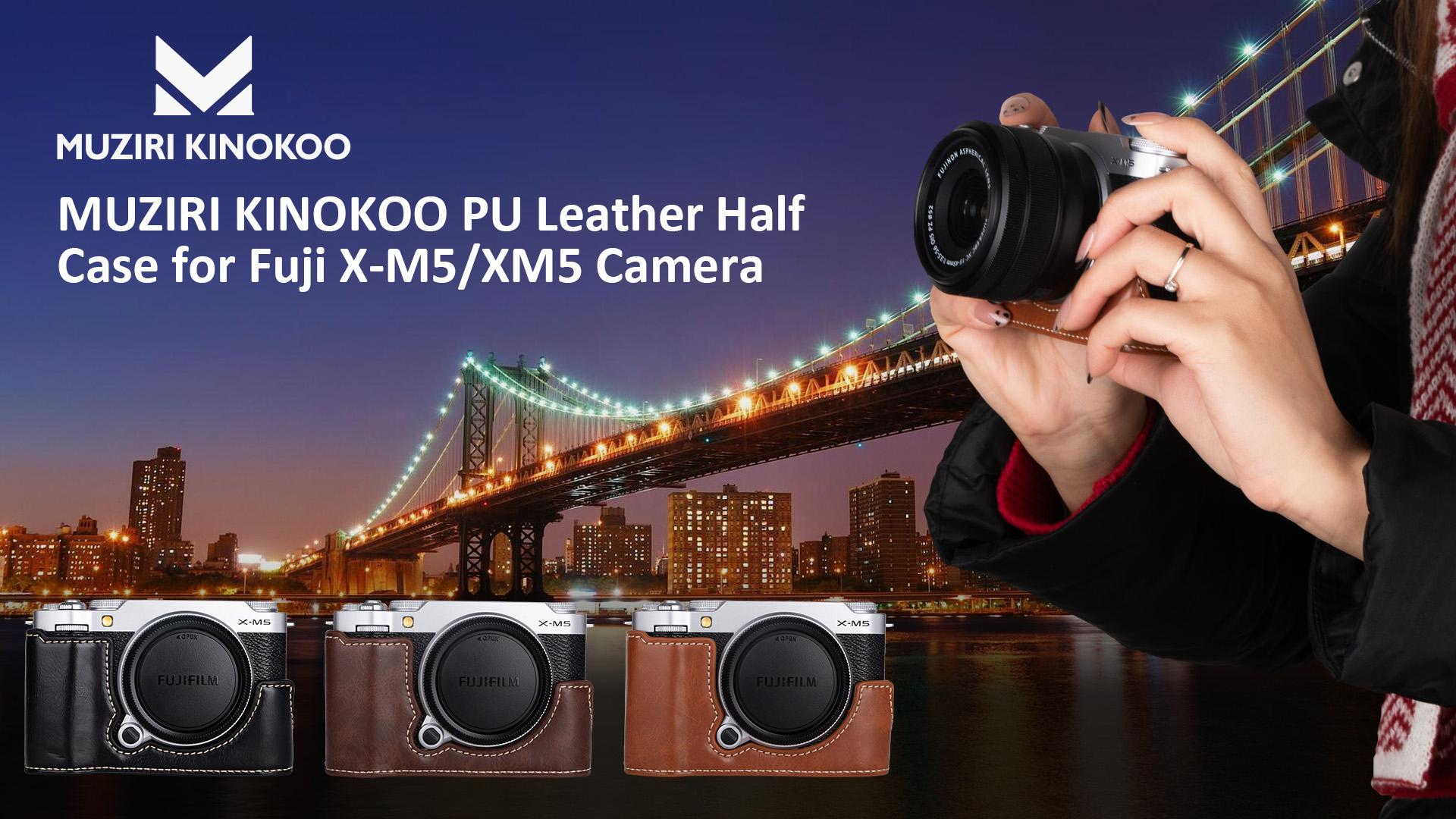 Amazon.com : MUZIRI KINOKOO Fuji X-M5 Case, PU Leather Half Case